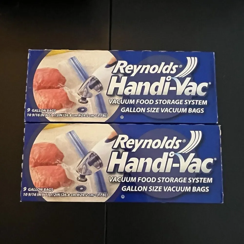 Reynolds Handi-Vac Vacuum Bags Gallon Size 18 Bags Total Lot of 2 Boxes of 9